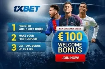 المكافأة الترحيبية في موقع 1xBET للمراهنين العرب